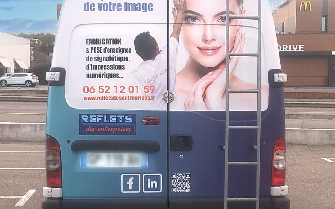 Réalisations de covering de véhicules pour Reflets des Entreprises.